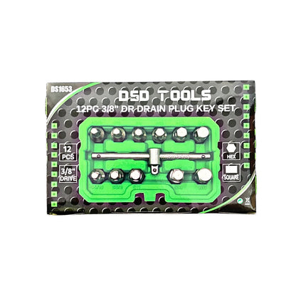 12PC 3/8″ DR DRAIN PLUG KEY SET DS1653