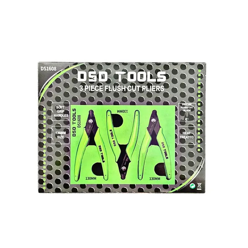 3PC MINI PRECISION WIRE CUTTERS 130MM DS1608