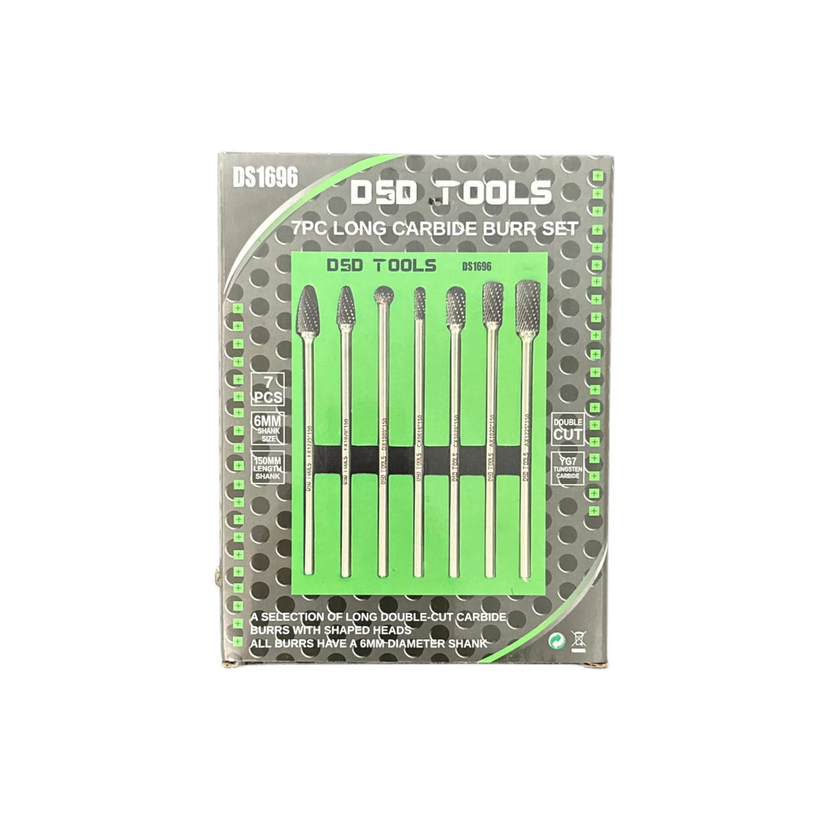 7PC LONG CARBIDE BURR SET DS1696