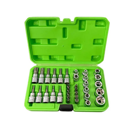 34PC 3/8″ DR TORX BIT SOCKETS &amp; E SOCKET SET DS1234