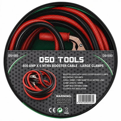 800 AMP X 6 MTRS BOOSTER CABLE – LARGE CLAMPS DS1593
