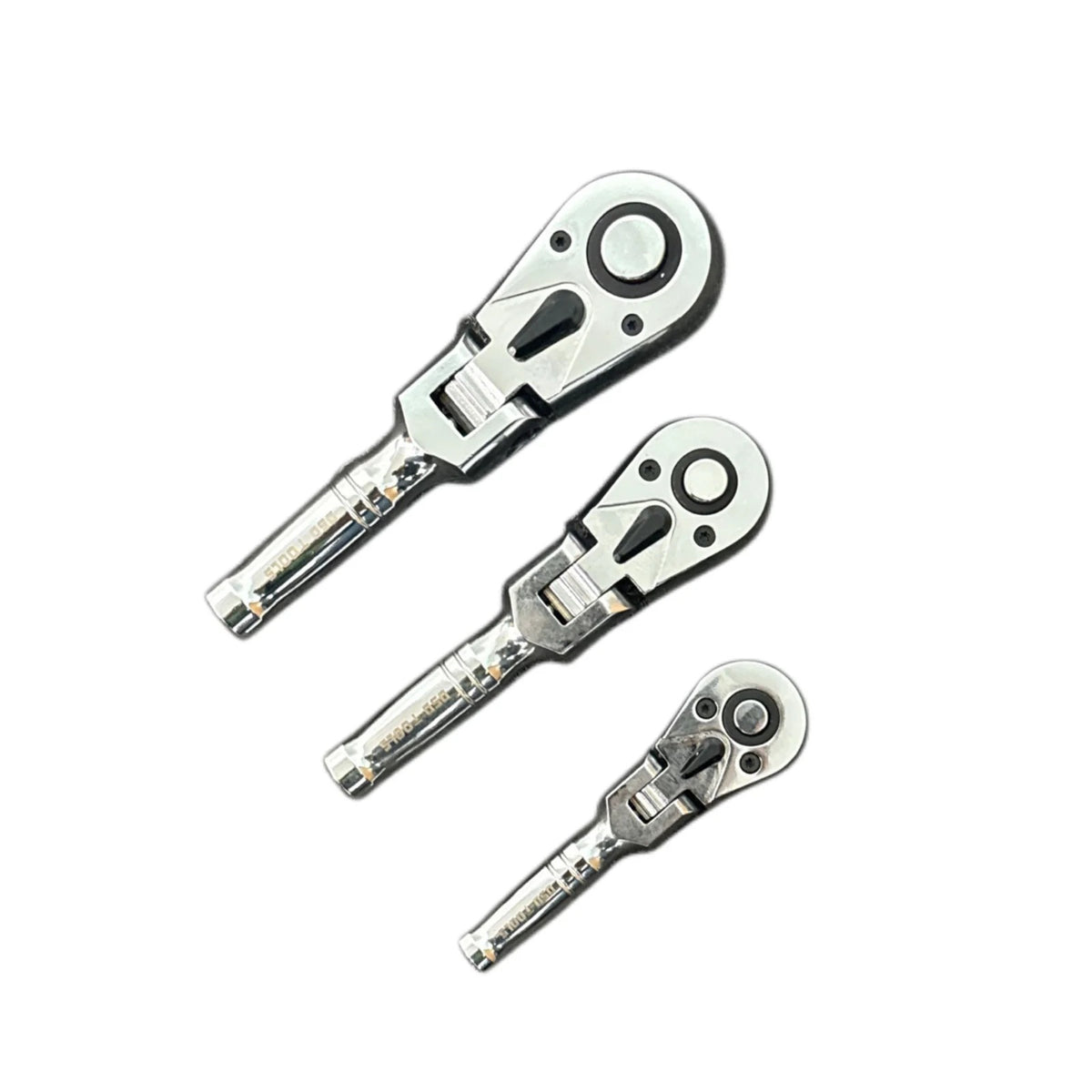 3PC STUBBY FLEXI HEAD RATCHET SET 1/4″ 3/8″ &amp; 1/2″ DRIVES DS1875