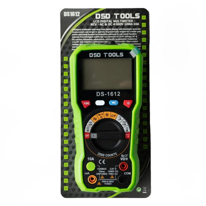 LCD DIGITAL MULTIMETER – NCV – AC &amp; DC 4-600V 10MA-10A DS1612