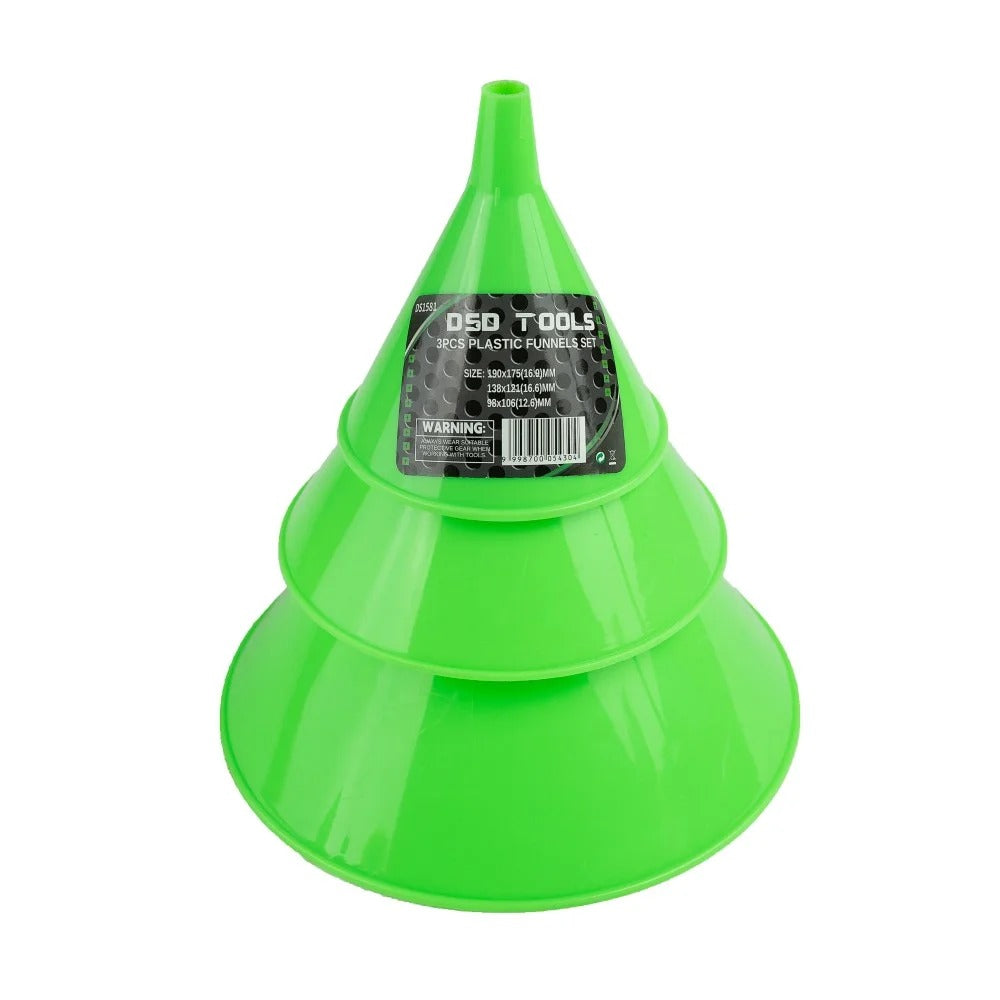 3PCS PLASTIC FUNNELS SET DS1581