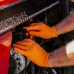 ORANGE NITRILE GLOVES 50PC PER BOX SIZE M DS4002