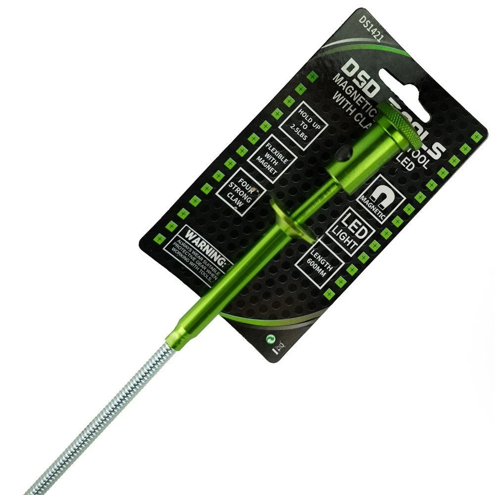 MAGNETIC PICKUP TOOL WITH CLAW AND LED DS1421